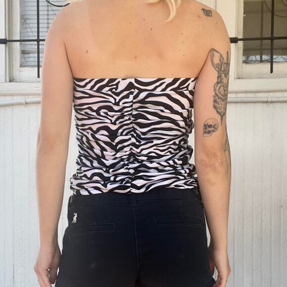 Y2k zebra print tube top - Picture 3 of 4